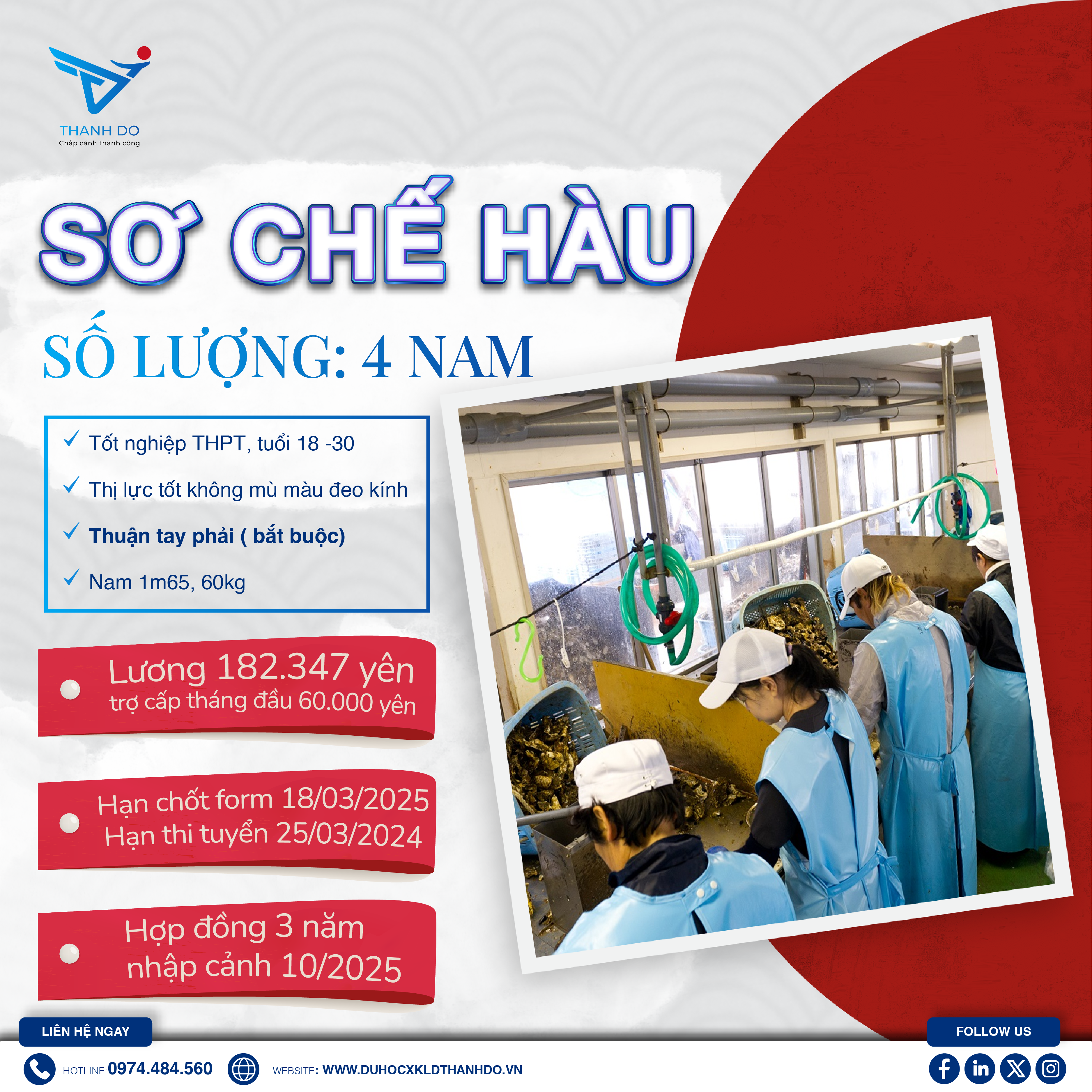 TUYỂN DỤNG ĐƠN HÀNG NUÔI TRỒNG SƠ CHẾ HÀU